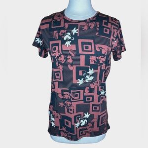 LuLaRoe Women’s Mickey Mouse Stetch High/Low Short Sleeve Top Size 14